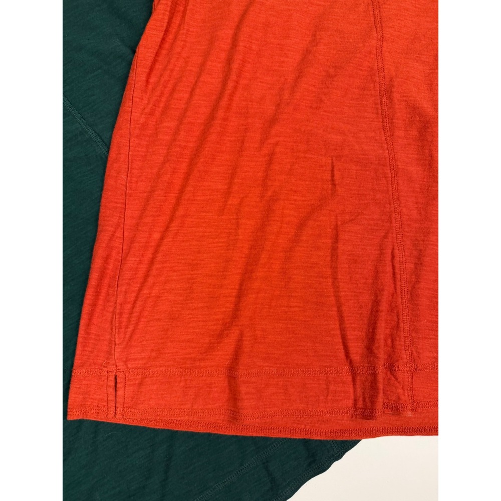 Westbound Womens V-Neck T-Shirt Lot of 2 Green Orange Cotton Modal Slub Medium - Picture 5 of 16